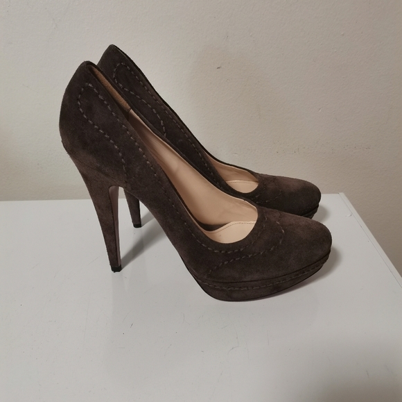 Prada Suede Heels, Like New - Picture 3 of 11